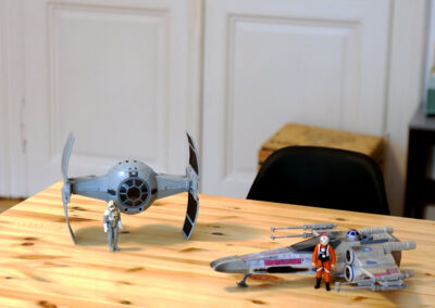 Für die Star-Wars-Kinder gibt es was besonderes. Hiermit darf aber nur ganz vorsichtig gespielt werden. Oft eine Herausforderung.