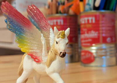 Das Einhorn in der Malwerkstatt